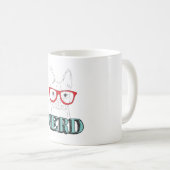 ボスト頭が切れるン・テリア黒白かわいい子犬 コーヒーマグカップ (正面右)