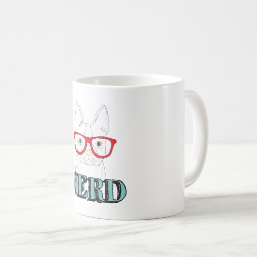 ボスト頭が切れるン・テリア黒白かわいい子犬 コーヒーマグカップ (正面右)