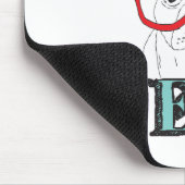 ボスト頭が切れるン・テリア黒白かわいい子犬 マウスパッド (コーナー)