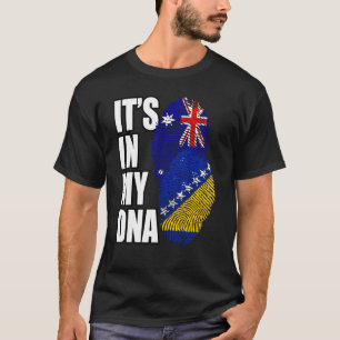 ボスニアとオーストラリアのミックスDnaフラグ伝統 Tシャツ