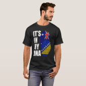 ボスニアとオーストラリアのミックスDnaフラグ伝統 Tシャツ (正面フル)