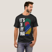 ボスニアとバングラデシュミックスDNAフラグ伝統 Tシャツ (正面フル)