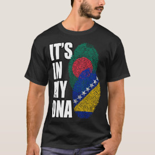 ボスニアとバングラデシュミックスDNAフラグ伝統 Tシャツ