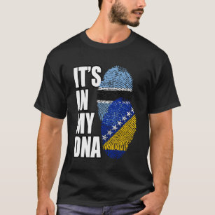 ボスニアとボツワナミックスDNAフラグ伝統 Tシャツ