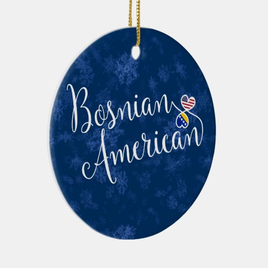 ボスニアのアメリカのハート、クリスマスツリーのオーナメント、 セラミックオーナメント (右)