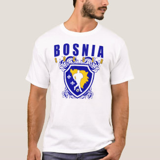 ボスニアのサッカーの盾 Tシャツ