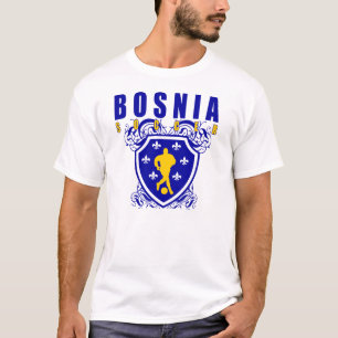 ボスニアのサッカーの盾 Tシャツ