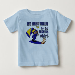 ボスニアのワイシャツがあること私の最初誇りを持った ベビーTシャツ
