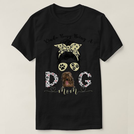 ボスニアの折れた毛のハウ忙しンドが犬 Tシャツ (デザイン正面)