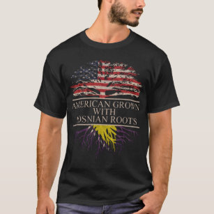 ボスニアの根で育てられたアメリカ人 Tシャツ