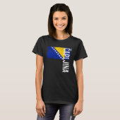 ボスニアの男性女性キッズのためのカプレジナ・ボスニア国旗 Tシャツ (正面フル)