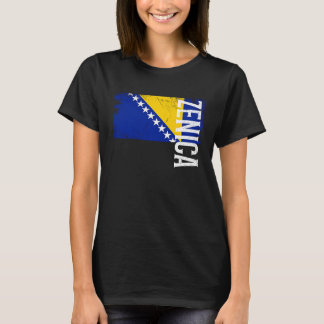 ボスニアの男性 女性 子供のためのゼニツァボスニア旗 1 Tシャツ