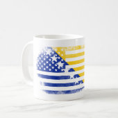 ボスニアの米国旗 ボスニア・ヘルツェゴビナ コーヒーマグカップ (正面左)