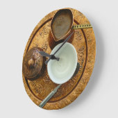 ボスニアコーヒーセットの壁時計 ラージ壁時計 (傾斜)