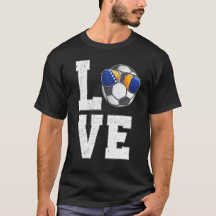 ボスニアサッカーラブボスニアファン国旗 Tシャツ