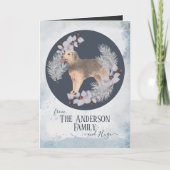 ボスニアパーソナライズされたの粗毛の猟犬のクリスマス シーズンカード (正面)