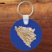ボスニアヘルツェゴビナの地図キーチェーン キーホルダー (正面)