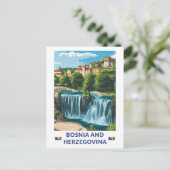 ボスニアヘルツェゴビナジャジェスイラストレーションアート ポストカード (スタンド正面)