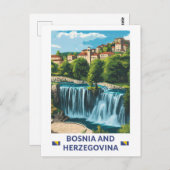 ボスニアヘルツェゴビナジャジェスイラストレーションアート ポストカード (正面/裏面)