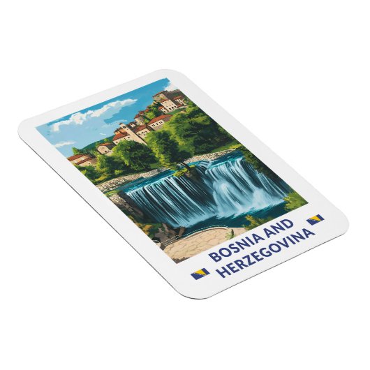 ボスニアヘルツェゴビナジャジェスイラストレーションアート マグネット (右側)