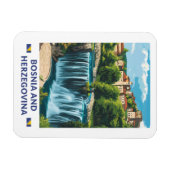 ボスニアヘルツェゴビナジャジェスイラストレーションアート マグネット (横)