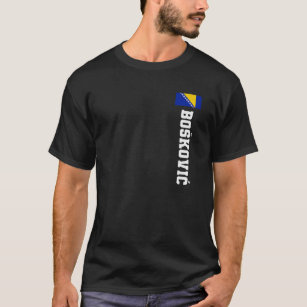ボスニアボスニア国旗名コート・オブ・アーム・エンブレム Tシャツ