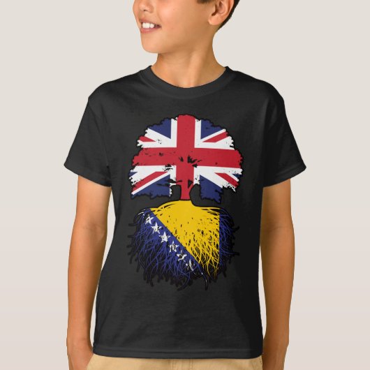 ボスニアボスニア英国統一されたイギリスイギリス Tシャツ (正面)