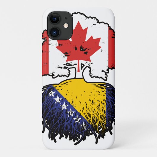 ボスニアボスニア・カナダ国旗 Case-Mate iPhoneケース (裏面)
