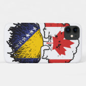 ボスニアボスニア・カナダ国旗 Case-Mate iPhoneケース (裏面(横))