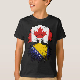 ボスニアボスニア・カナダ国旗 Tシャツ