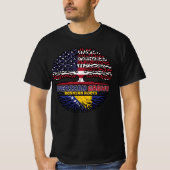 ボスニアボスニアUSアメリカ合衆国統一された州ツリー Tシャツ (正面)