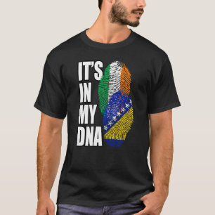 ボスニア人とアイルランド人のミックスDNAフラッグヘリテージ Tシャツ