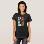 ボスニア人とマケドニア人のミックスDNA遺産フラグ Tシャツ (正面フル)