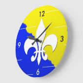 ボスニア人のLillyの時計(Ljiljan) ラージ壁時計 (傾斜)