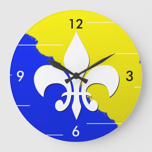 ボスニア人のLillyの時計(Ljiljan) ラージ壁時計 (正面)