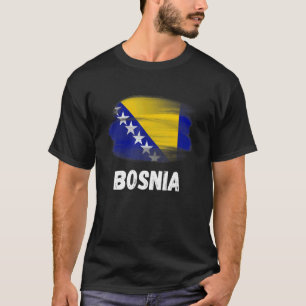 ボスニア国旗プライドレトロボスニア国旗ファミリーマッチ Tシャツ