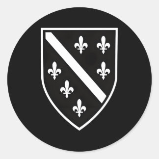 ボスニア国旗ヘルツェゴビナ国旗バルカンボスニア・ボスニア・ボスニア・ボスニ諸島 ラウンドシール