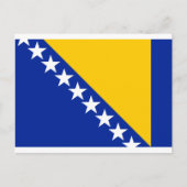 ボスニア国旗、ボスニア・ヘルツェゴビナ国旗 ポストカード (正面)