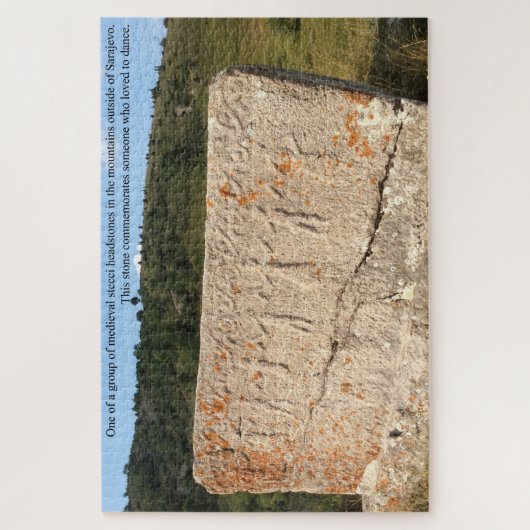 ボスニア山大規模の古代の墓石 ジグソーパズル (縦)