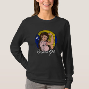 ボスニア旗 ボスニア・ヘルツェゴビナ ボスニアの女の子 Tシャツ