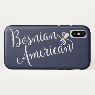 ボスニア系アメリカ人の絡み合ったハート携帯電話ケース iPhone X ケース