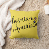 ボスニア系アメリカ人の絡み合ったハート クッション (ブランケット)