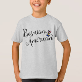 ボスニア系アメリカ人ハート Tシャツ