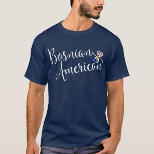 ボスニア系アメリカ人絡みハートT Tシャツ