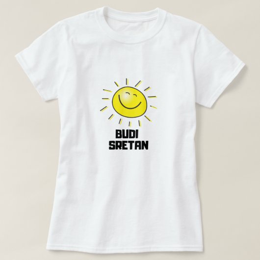 ボスニア語で幸せになる – budi sretan tシャツ (デザイン正面)