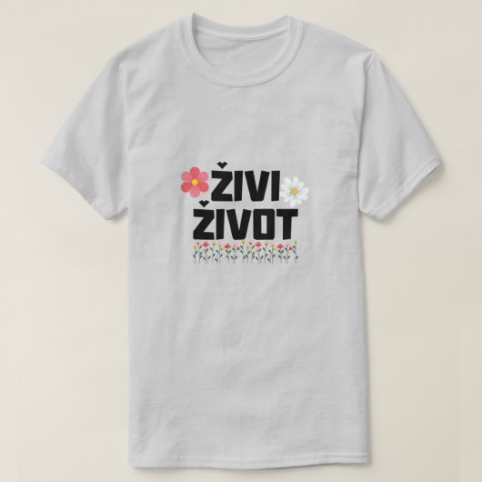 ボスニア語で生きる – jivi jivot tシャツ (デザイン正面)