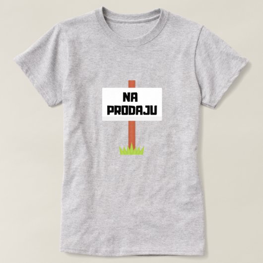 ボスニア語で販売 – na prodaju tシャツ (デザイン正面)