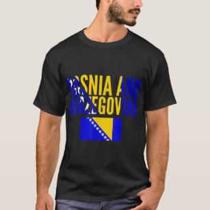 ボスニア語ギフト – ボスニア・ヘルツェゴビナ国旗 Tシャツ