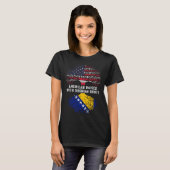 ボスニア語根で育ったアメリカ人ボスニア Tシャツ (正面フル)