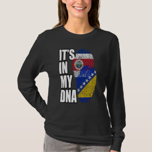 ボスニア・コスタリカミックスDnaフラグ伝統 Tシャツ